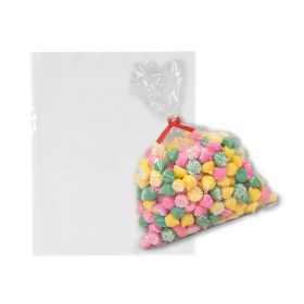 Flat Poly Bags (500-Pack), 10 x 12 Inch Heavy Low-Density Polyethylene Clear Bags for Industrial and Food Service Packaging